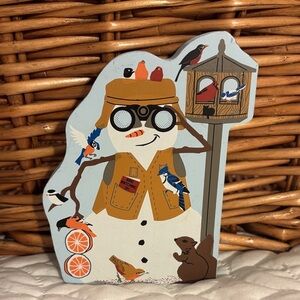 The Cat’s Meow #01-123 Snowman Collection Wooden Decor Birdwatching